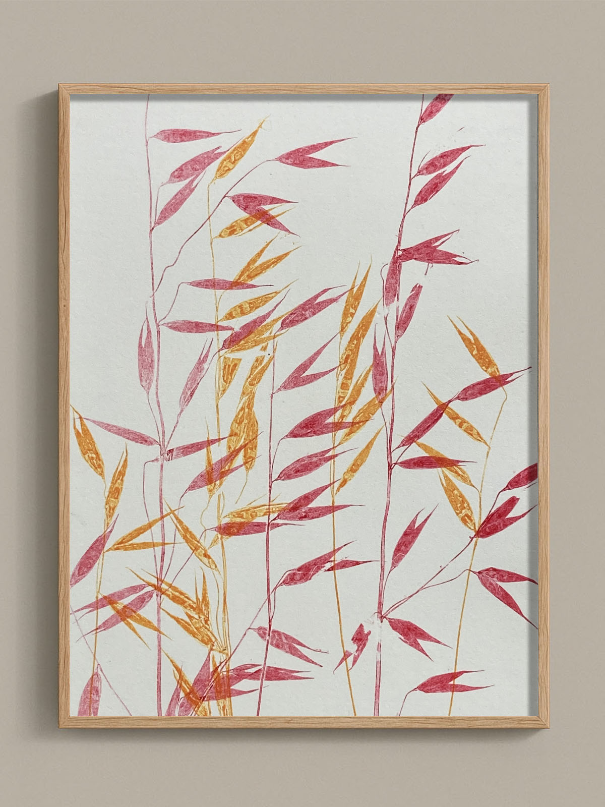 Monotype, empreinte réalisée à partir d'une vraie plante, pièce unique
