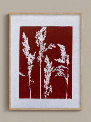 Monotype, empreinte réalisée à partir d'une vraie plante, pièce unique