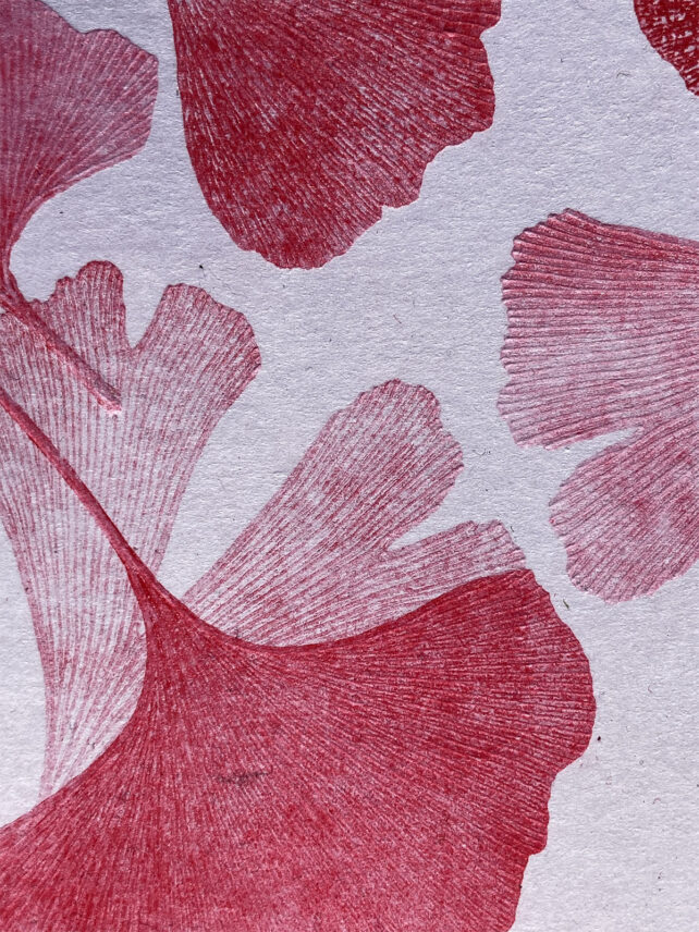 Monotype, empreinte réalisée à partir d'une vraie plante, pièce unique