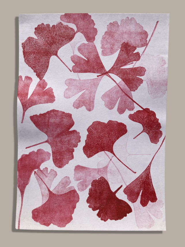 Monotype, empreinte réalisée à partir d'une vraie plante, pièce unique