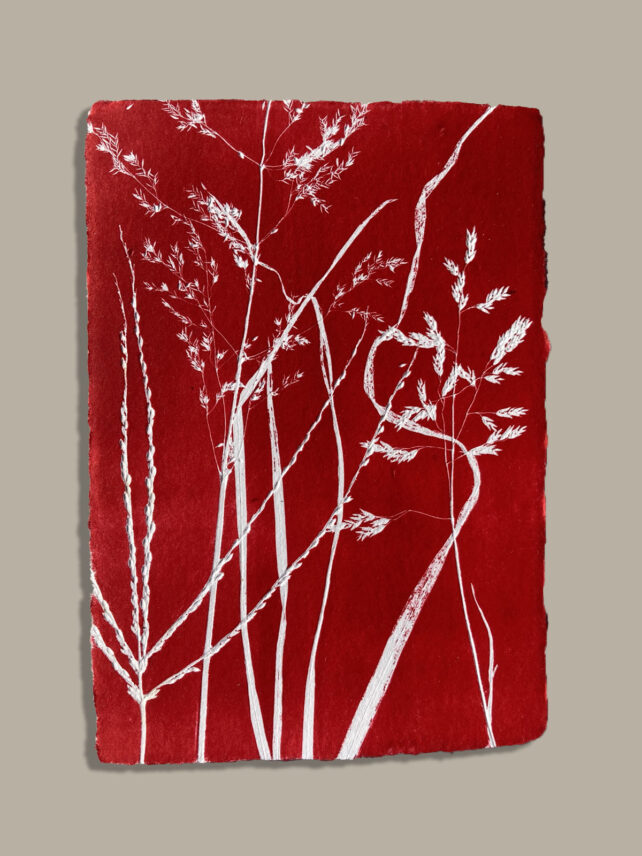 Monotype, empreinte réalisée à partir d'une vraie plante, pièce unique