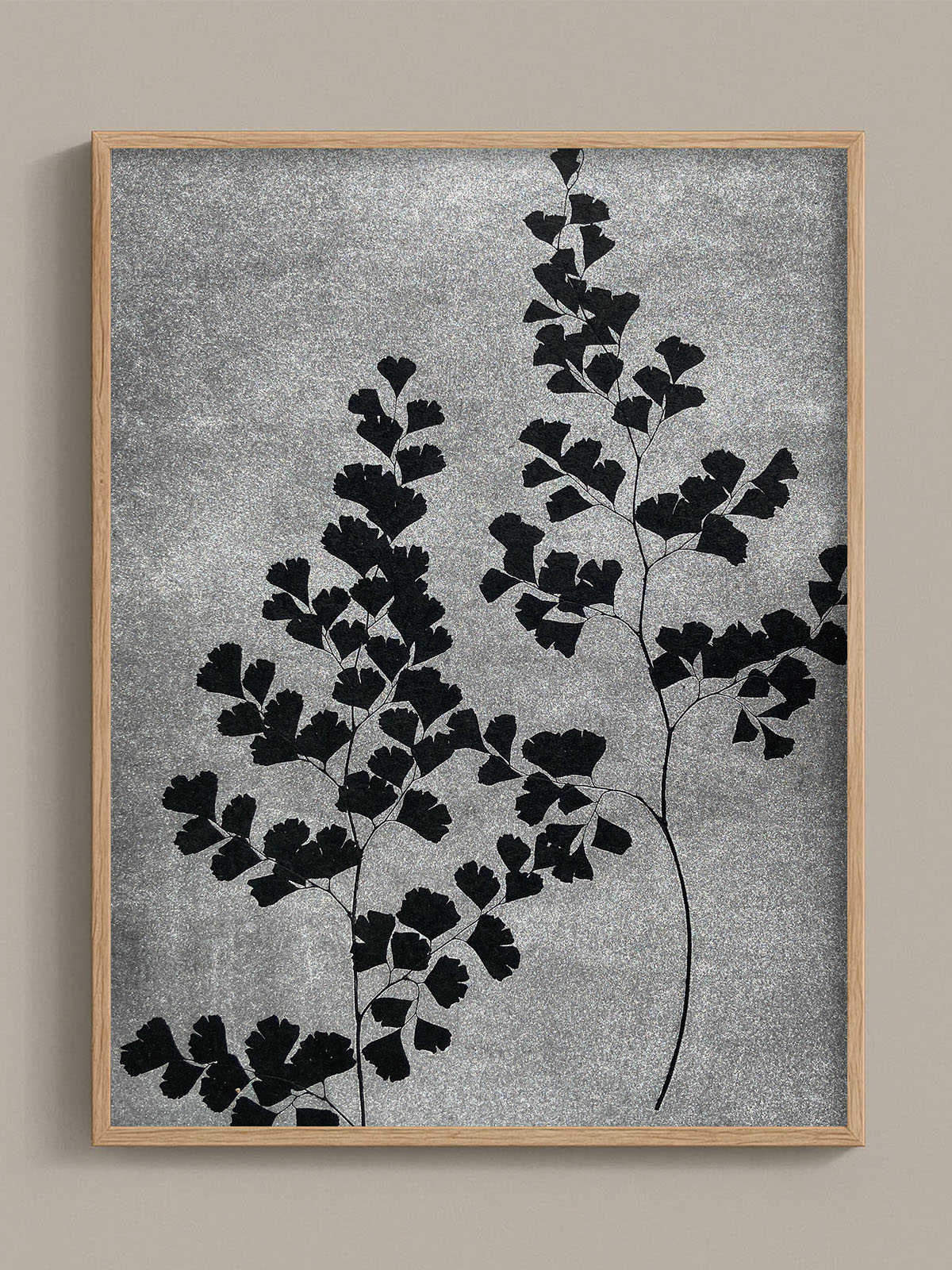 Monotype, empreinte réalisée à partir d'une vraie plante, pièce unique