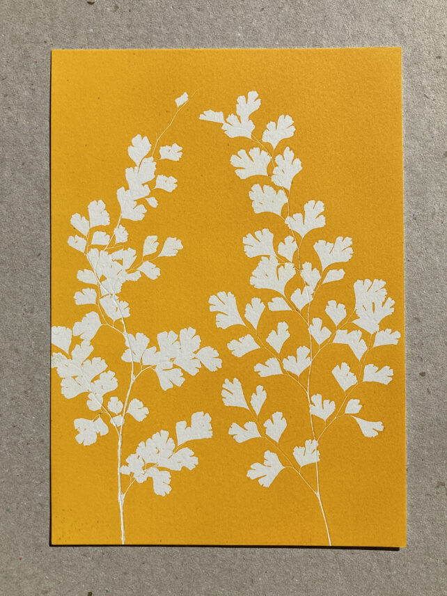Monotype, empreinte réalisée à partir d'une vraie plante, pièce unique