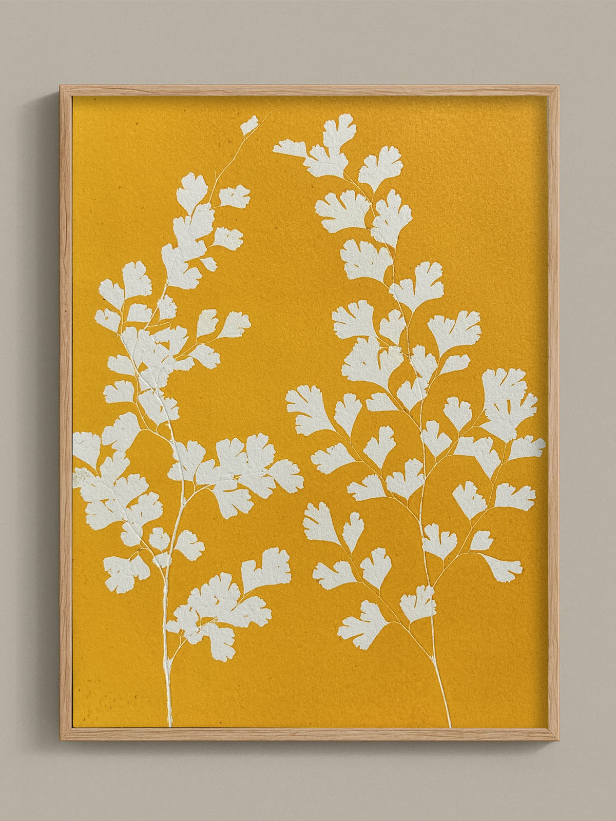 Monotype, empreinte réalisée à partir d'une vraie plante, pièce unique