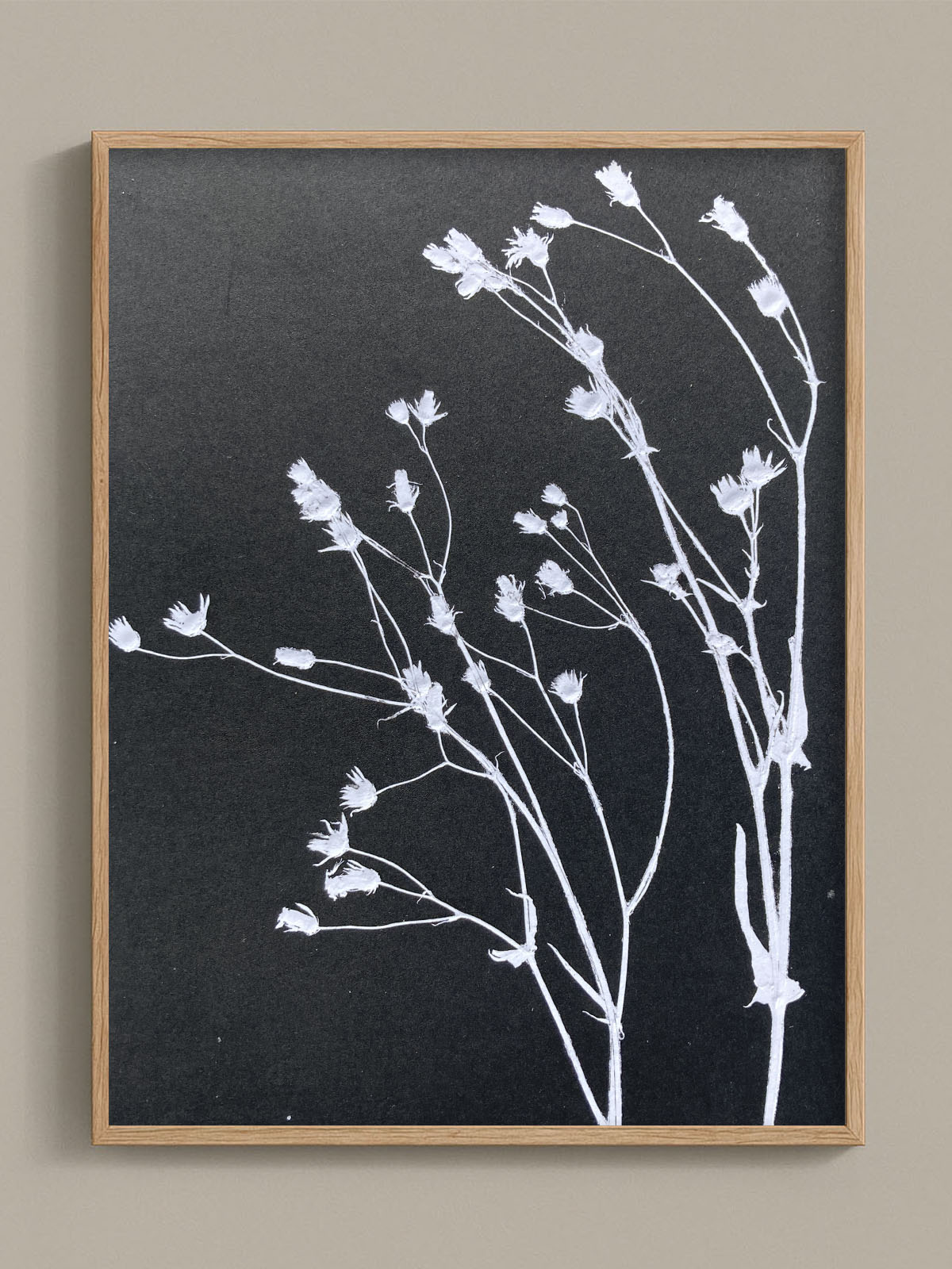 Monotype, empreinte réalisée à partir d'une vraie plante, pièce unique
