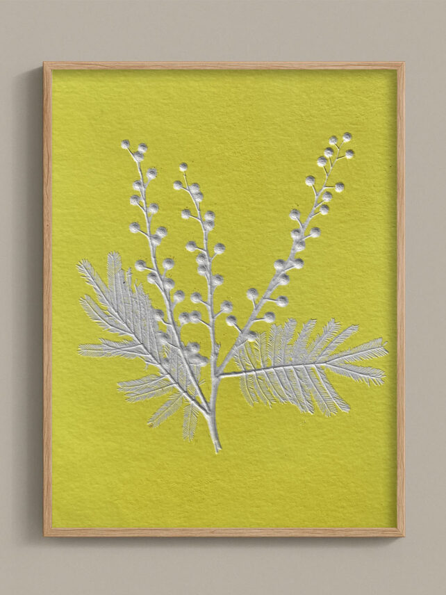 Monotype, empreinte réalisée à partir d'une vraie plante, pièce unique