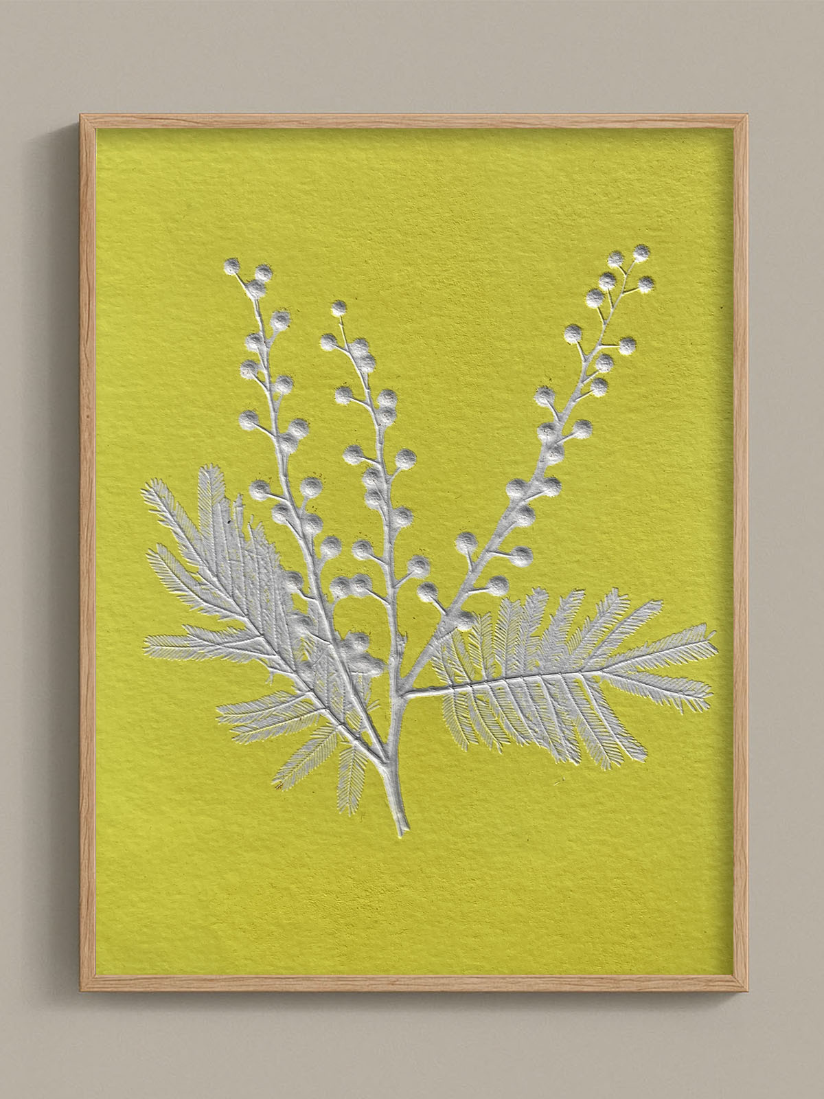 Monotype, empreinte réalisée à partir d'une vraie plante, pièce unique