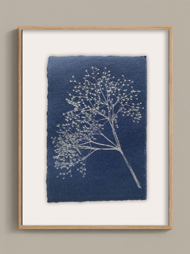 Monotype, empreinte réalisée à partir d'une vraie plante, pièce unique