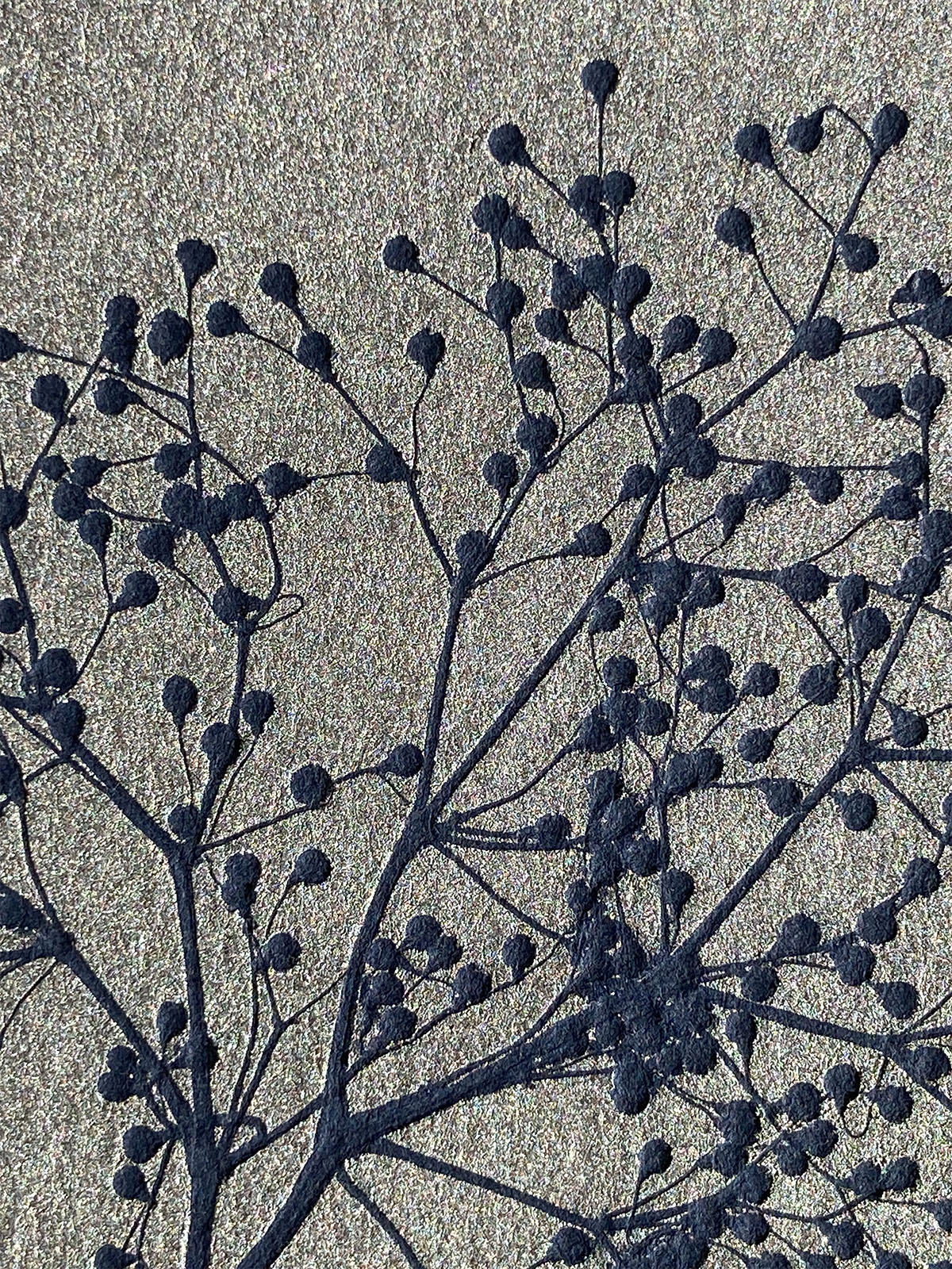 Monotype, empreinte réalisée à partir d'une vraie plante, pièce unique