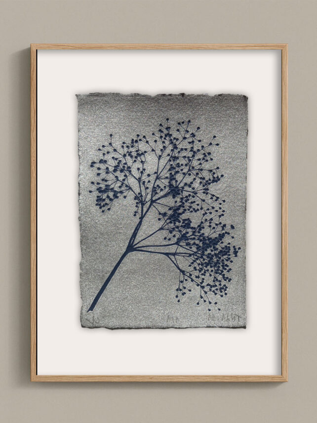Monotype, empreinte réalisée à partir d'une vraie plante, pièce unique
