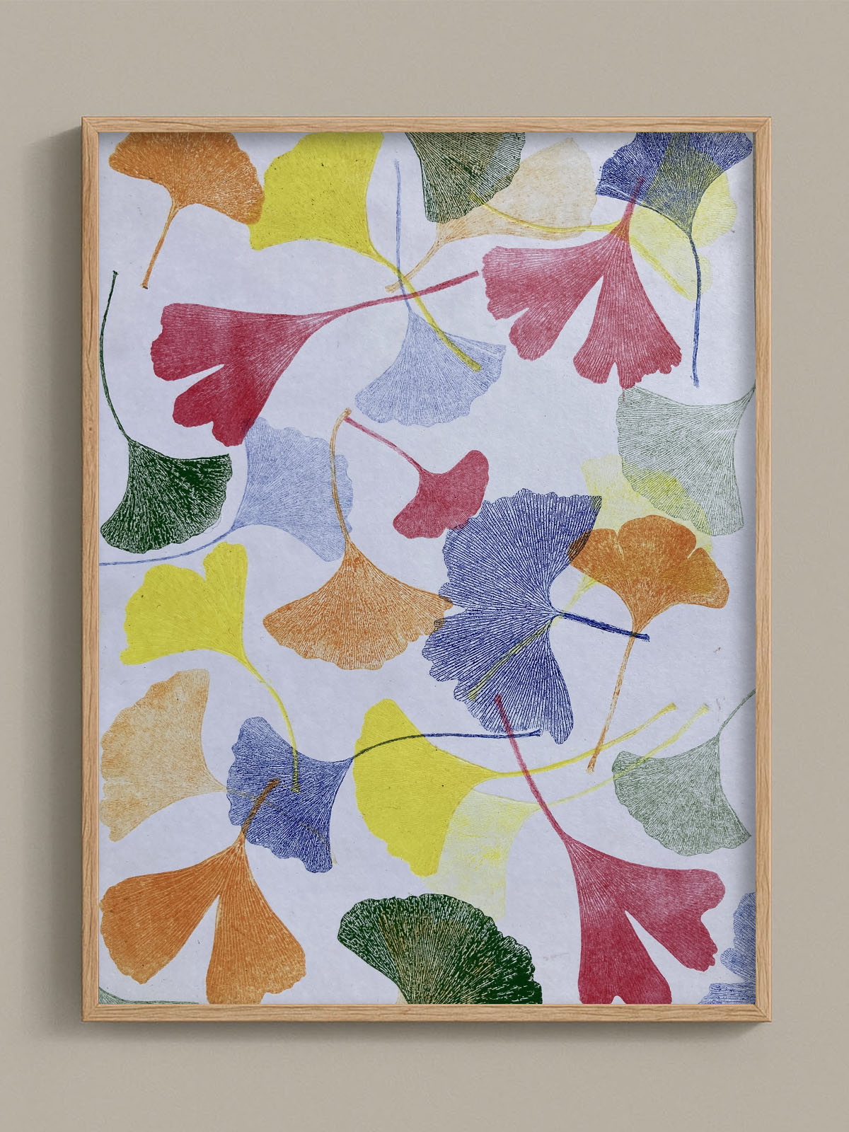 Monotype, empreinte réalisée à partir d'une vraie plante, pièce unique