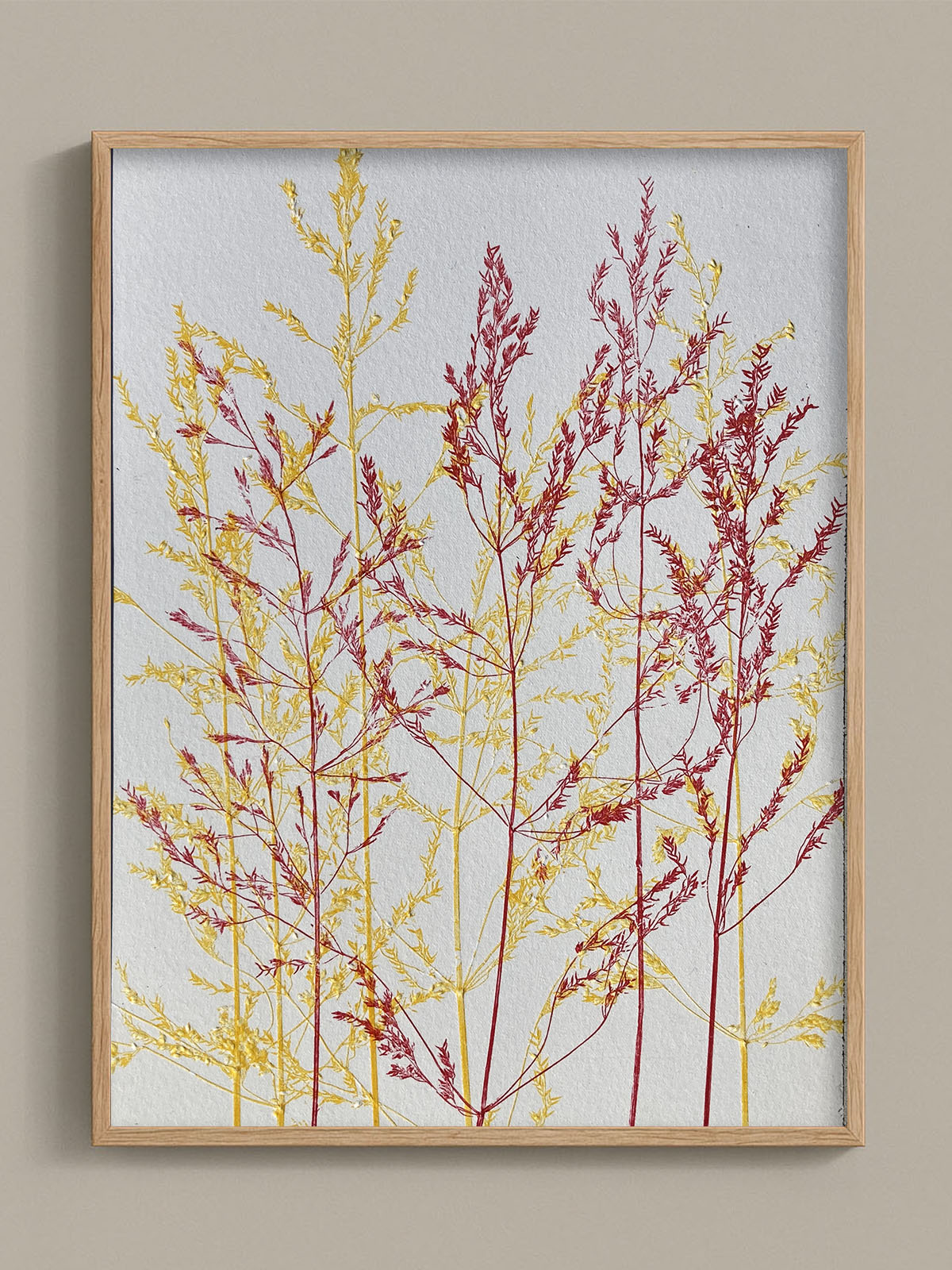 Monotype, empreinte réalisée à partir d'une vraie plante, pièce unique