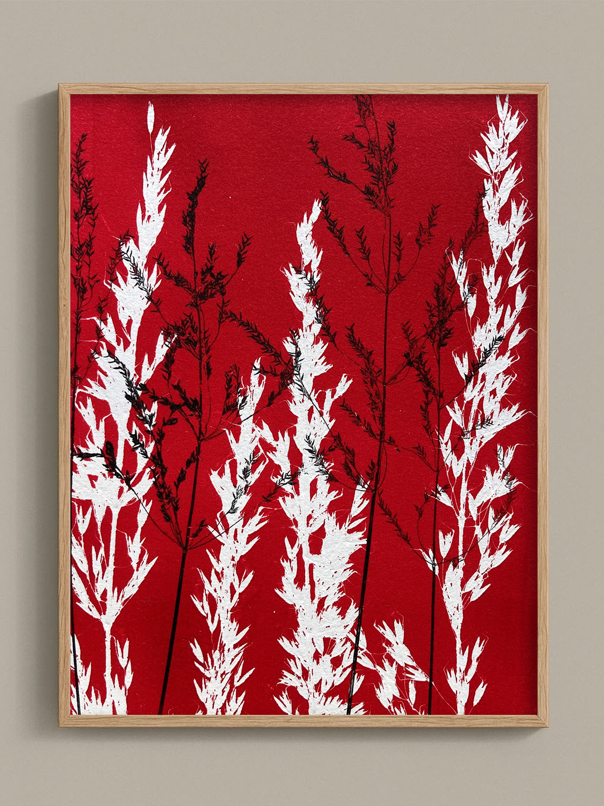 Monotype, empreinte réalisée à partir d'une vraie plante, pièce unique