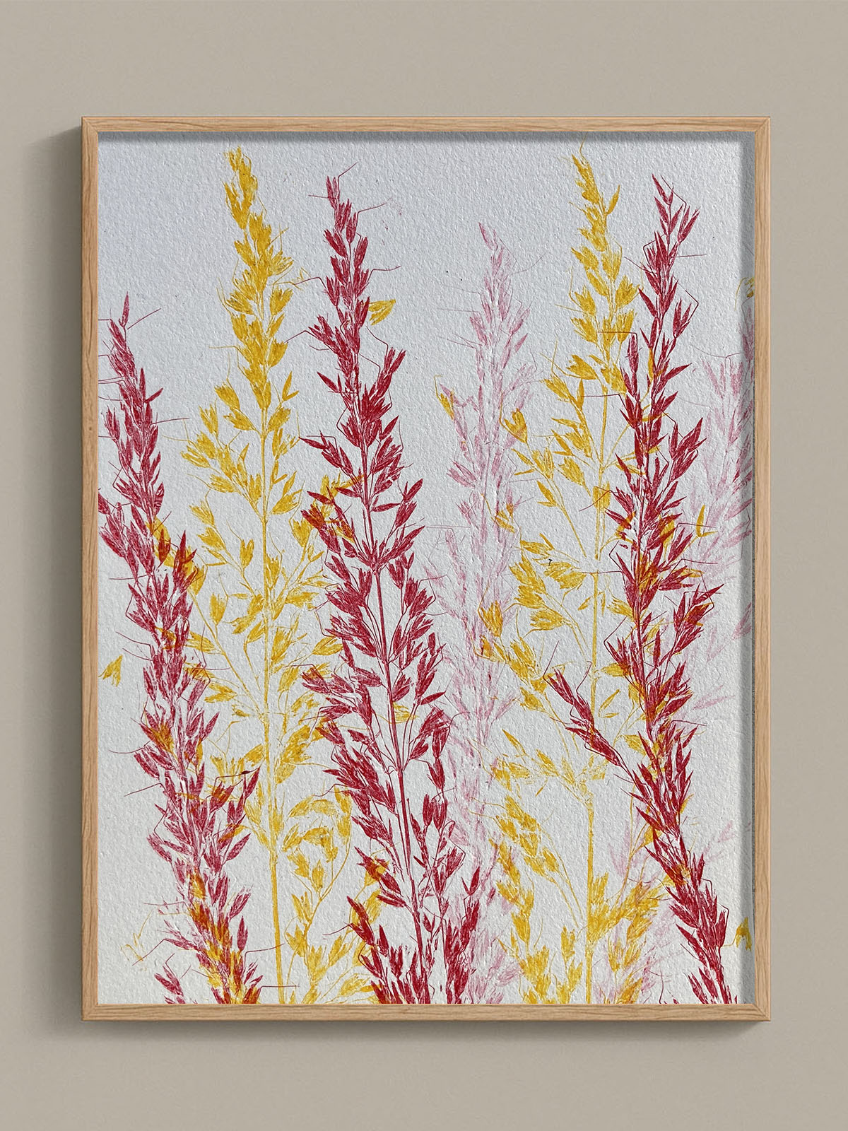 Monotype, empreinte réalisée à partir d'une vraie plante, pièce unique