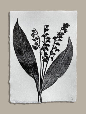 Monotype, empreinte réalisée à partir d'une vraie plante, pièce unique